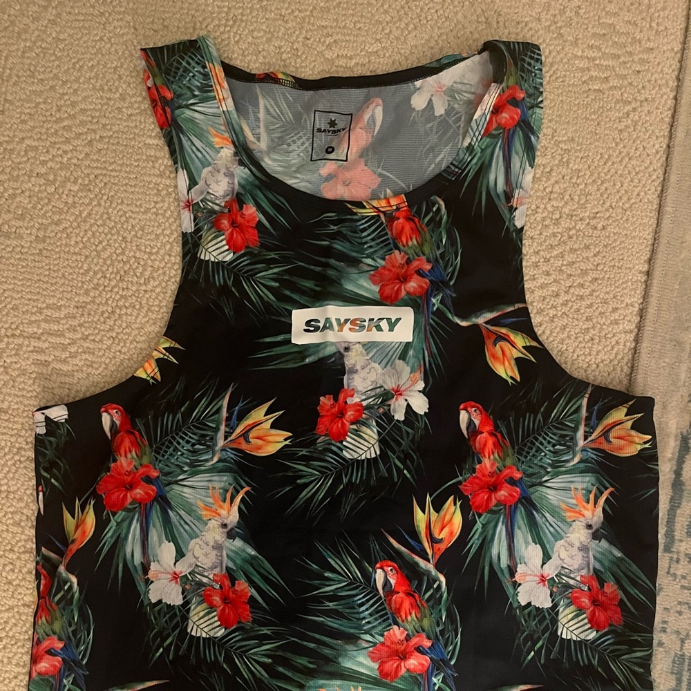 Saysky Mens Medium Running Singlet - Worn Once!